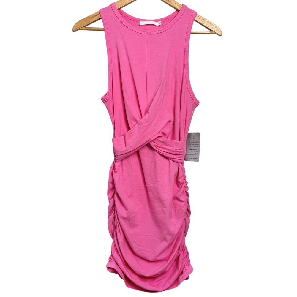 Lush Pink Sleeveless Twist Front Bodycon Mini Dress - Size‎ Small NWT